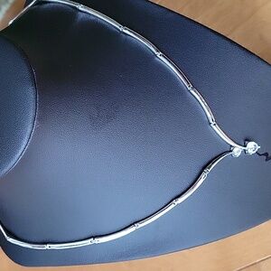 Silvertone CZ necklace 18 inches